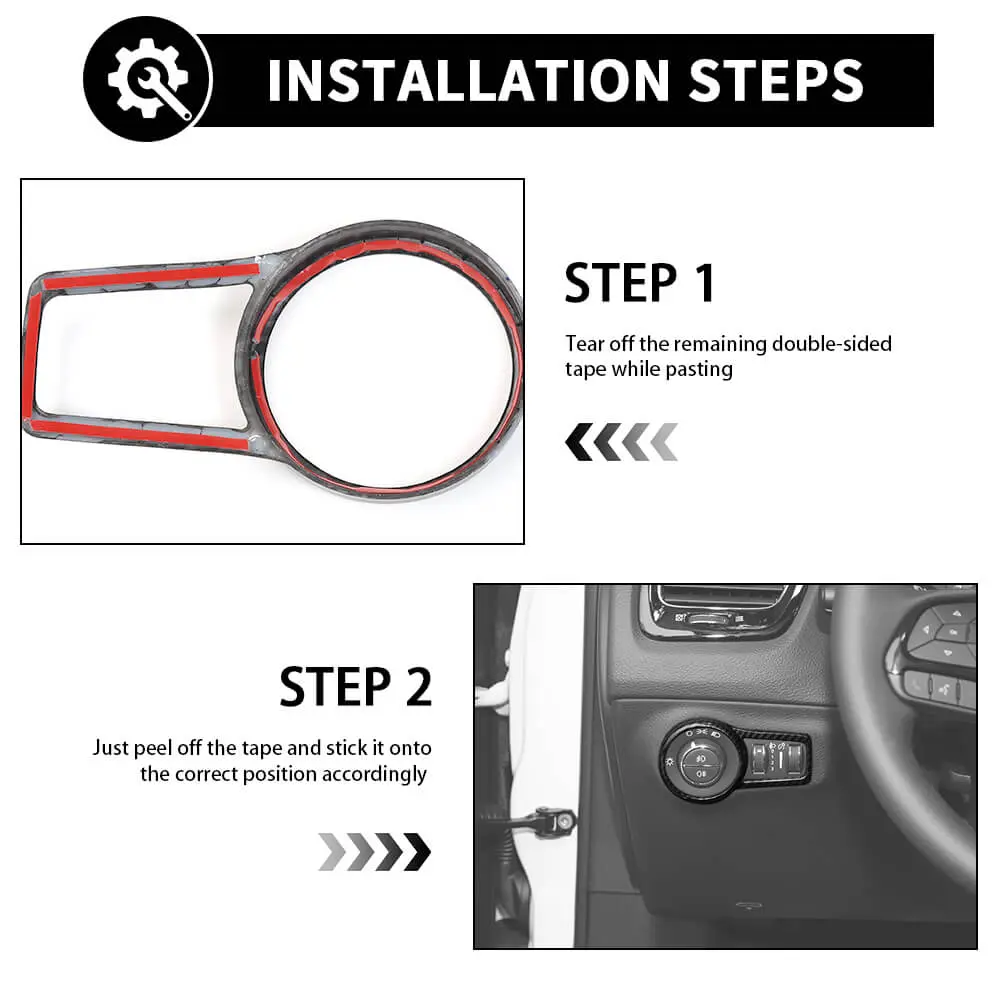 For 2017-2025 Jeep Compass Inner Headlight Lamp Button Switch Cover Trim Bezel - Image 6