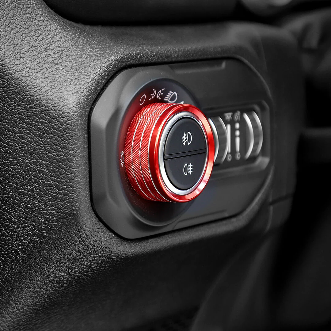 For 2018-2023 Jeep Wrangler & Gladiator JT Air Conditioning Headlight Switch Dashboard Air Vent Trim Ring (8 pcs) - Image 6