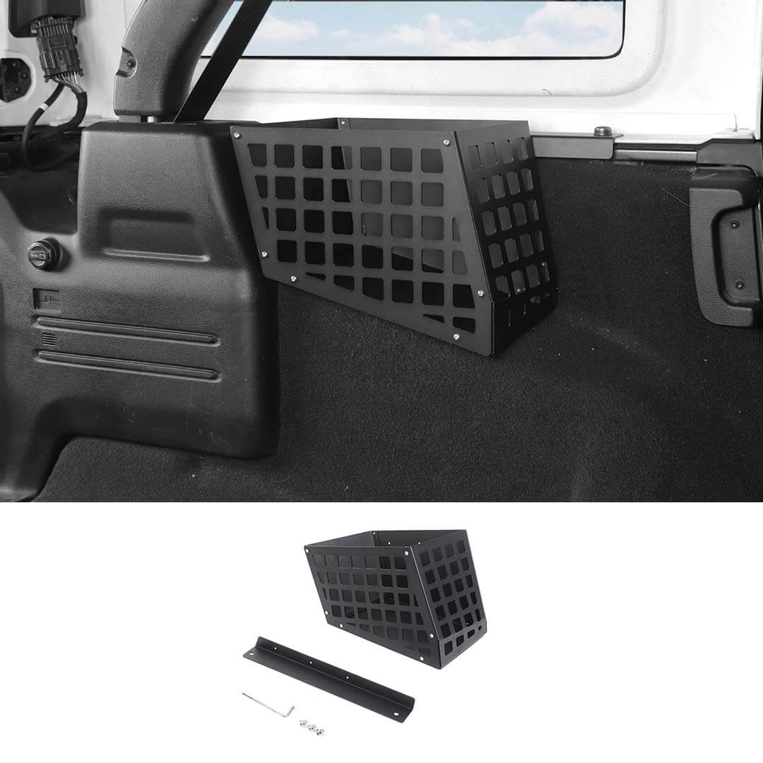 For 2018-2023 Jeep Wrangler JL 4-Door Version Rear Trunk Cargo Side Storage Bracket Organizer Basket - Image 11