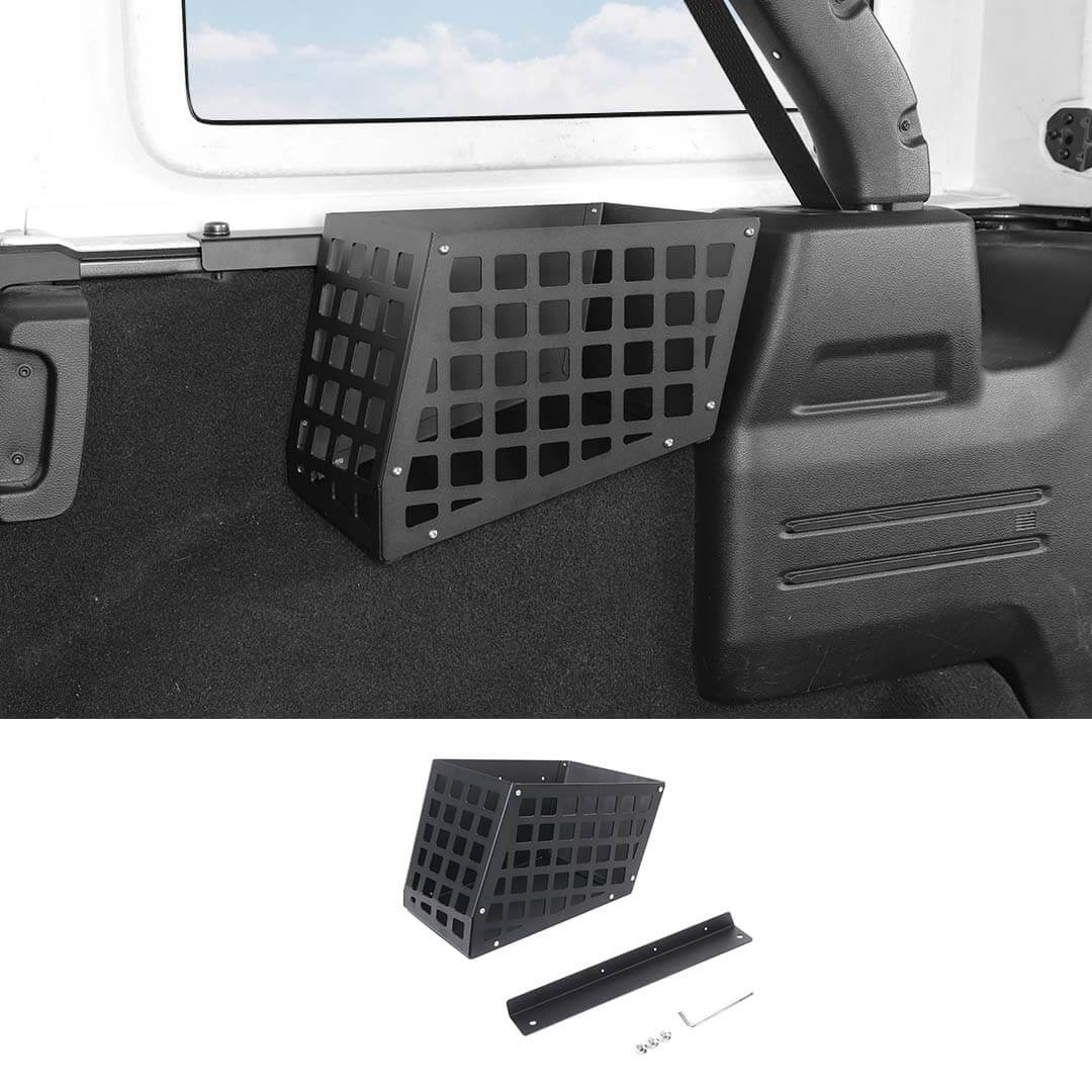 For 2018-2023 Jeep Wrangler JL 4-Door Version Rear Trunk Cargo Side Storage Bracket Organizer Basket - Image 12