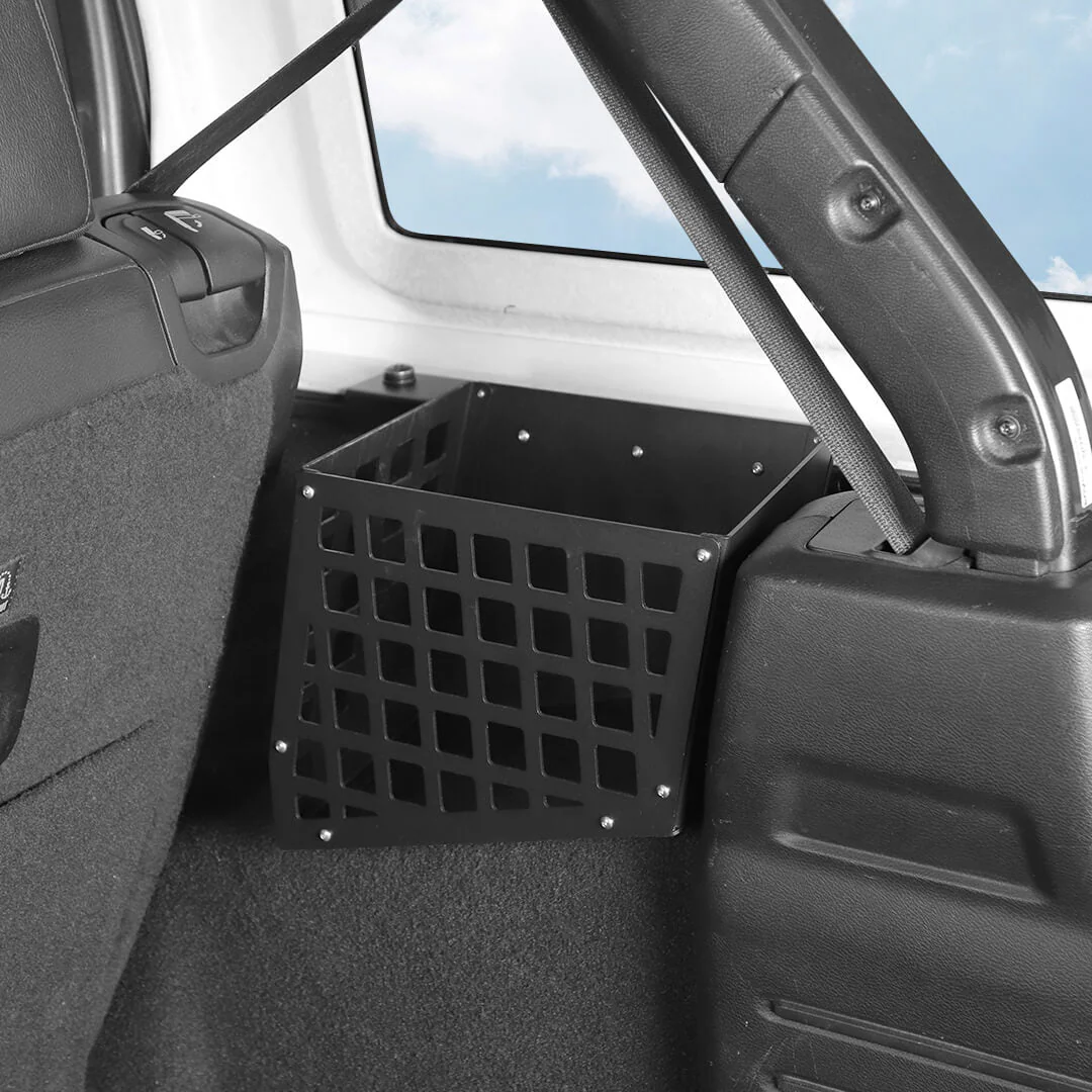 For 2018-2023 Jeep Wrangler JL 4-Door Version Rear Trunk Cargo Side Storage Bracket Organizer Basket - Image 5
