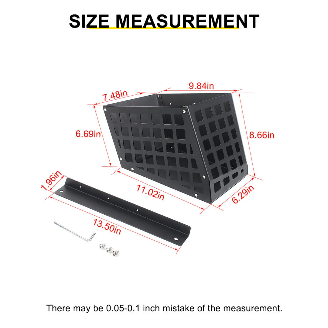 For 2018-2023 Jeep Wrangler JL 4-Door Version Rear Trunk Cargo Side Storage Bracket Organizer Basket - Image 8