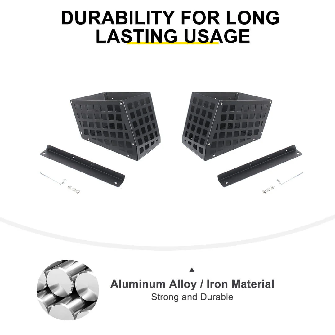 For 2018-2023 Jeep Wrangler JL 4-Door Version Rear Trunk Cargo Side Storage Bracket Organizer Basket - Image 9
