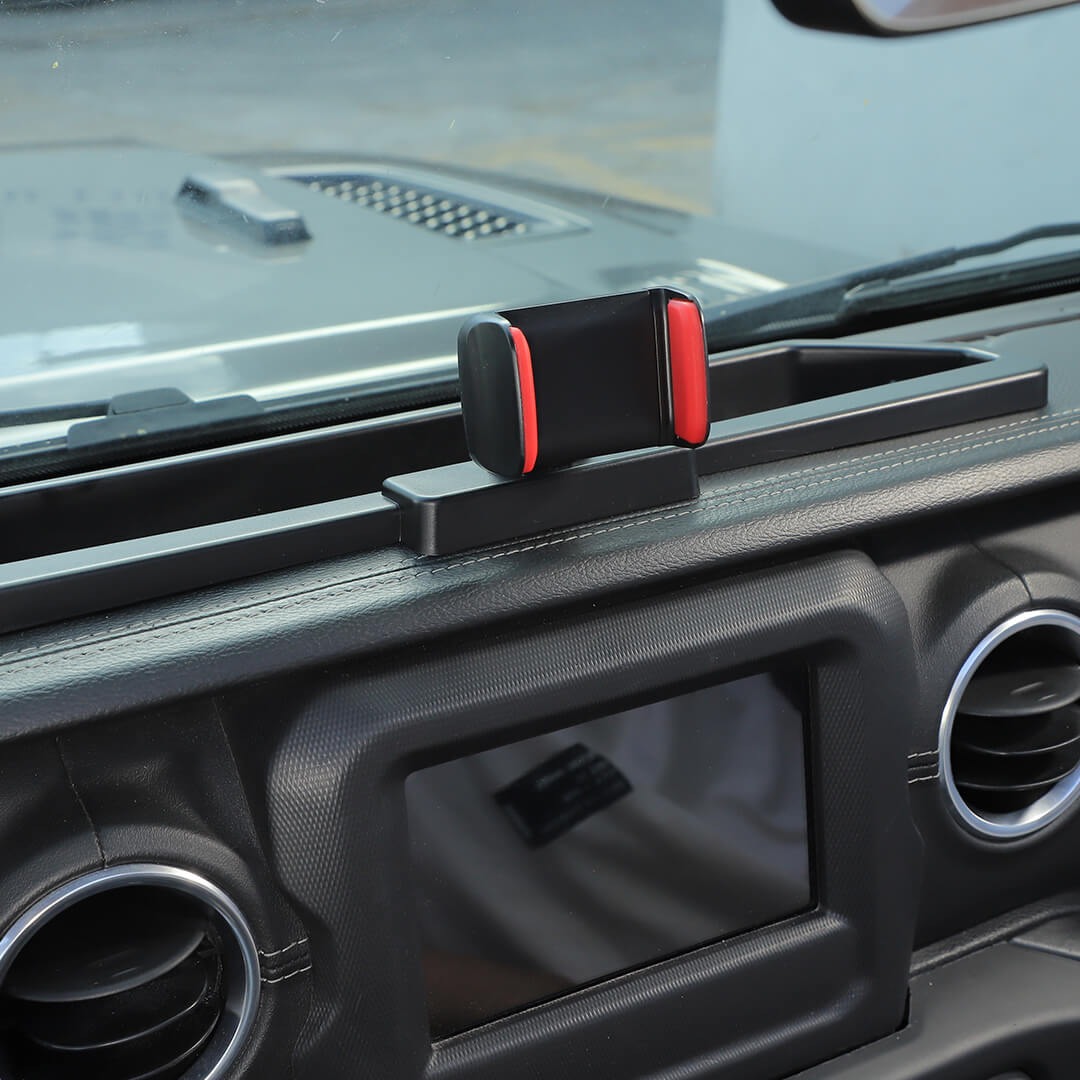 For 2018-2023 Jeep Wrangler JL & Gladiator JT Inner Center Dash Phone Holder Bracket Storage Tray Cover - Image 3