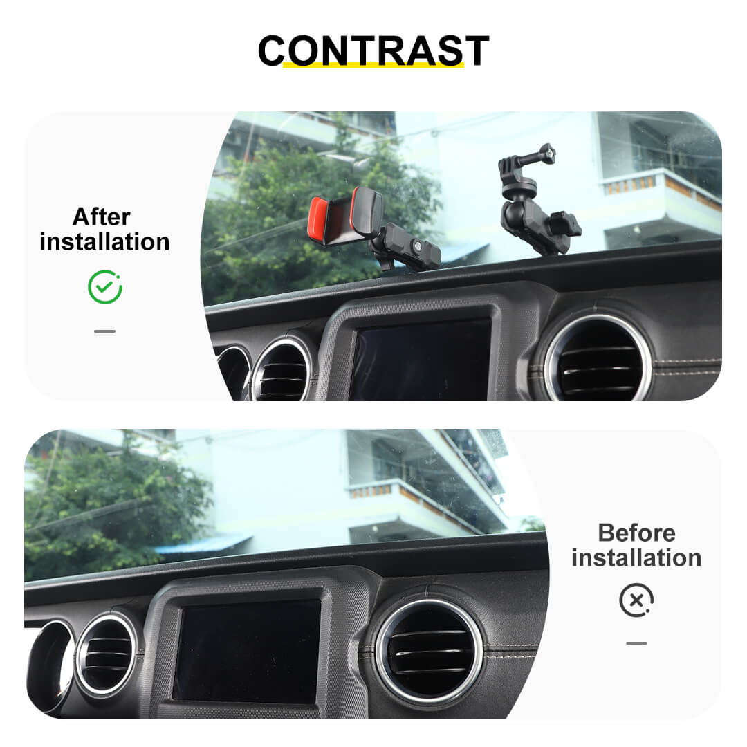 For 2018-2023 Jeep Wrangler JL & Gladiator JT Interior Center Console Mobile Phone Holder GPS Bracket - Image 2