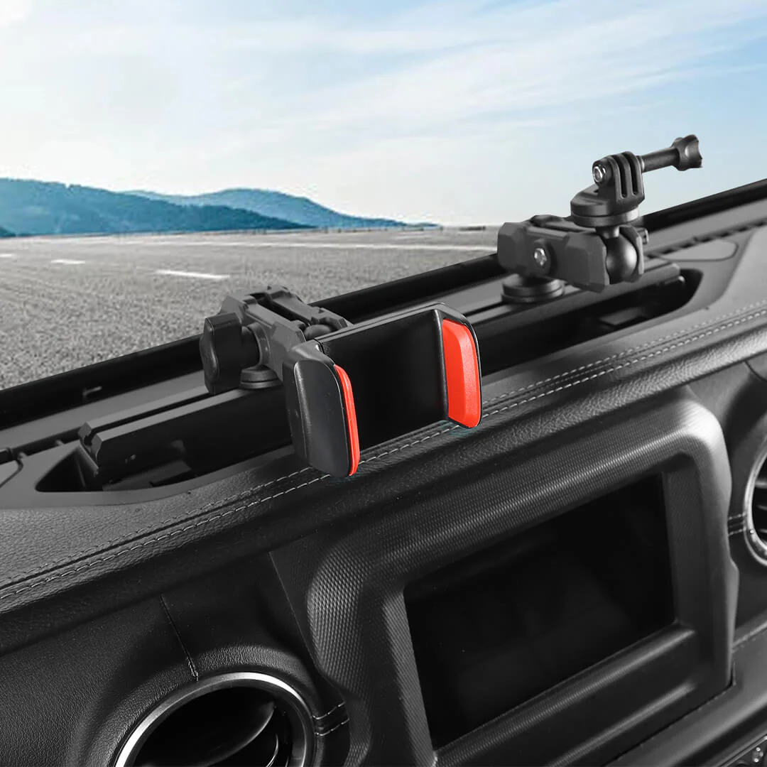 For 2018-2023 Jeep Wrangler JL & Gladiator JT Interior Center Console Mobile Phone Holder GPS Bracket - Image 3