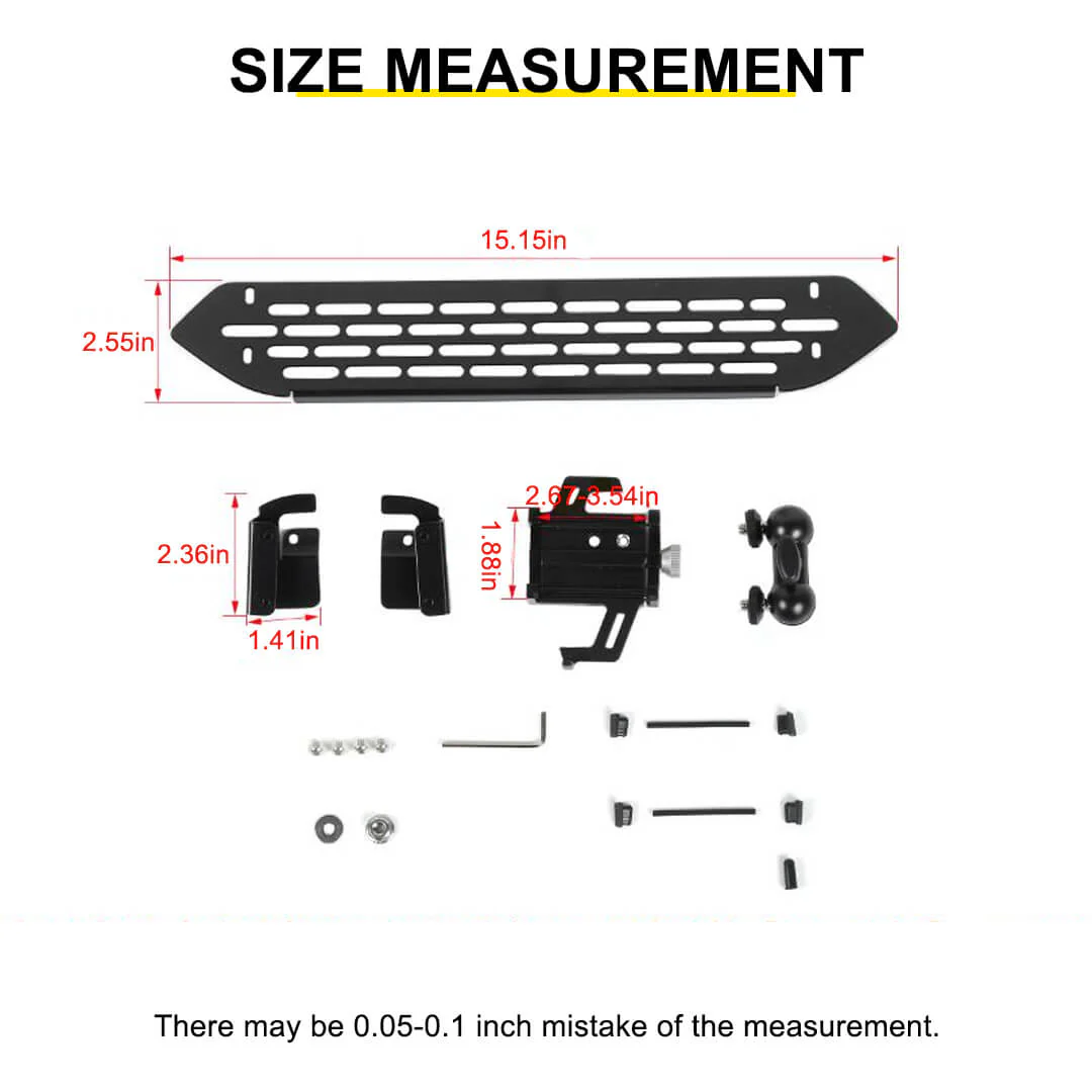 For 2018-2023 Jeep Wrangler JL/Gladiator JT Interior Center Console Mulfuntion Expand Phone Holder Bracket - Image 9