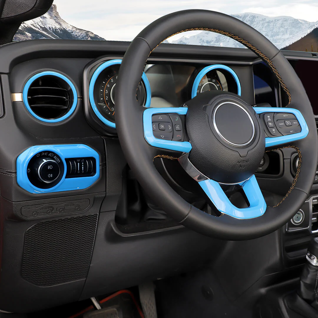 For 2018-2023 Jeep Wrangler JL & Gladiator JT Interior Center Console Trim Cover Kit (24 pcs) - Image 5