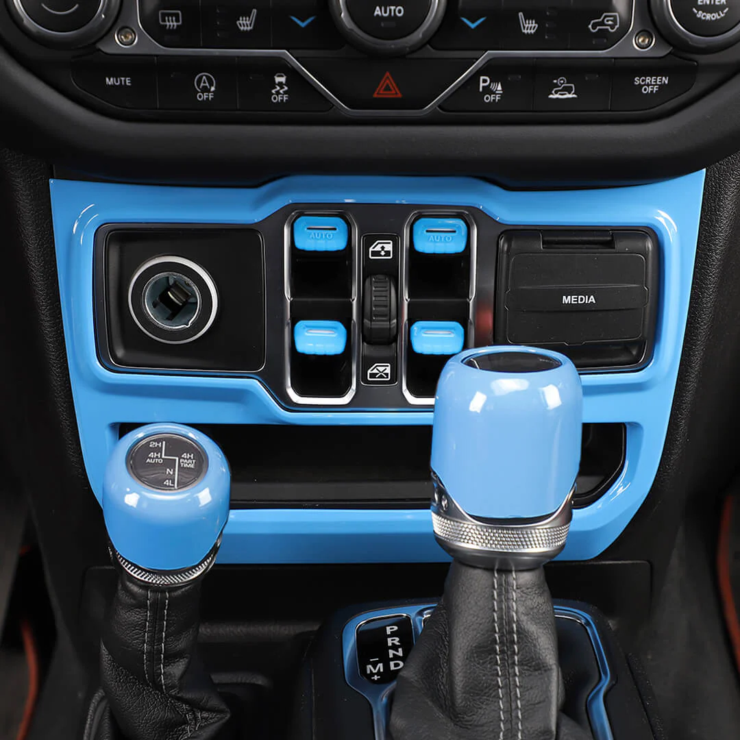 For 2018-2023 Jeep Wrangler JL & Gladiator JT Interior Center Console Trim Cover Kit (24 pcs) - Image 7