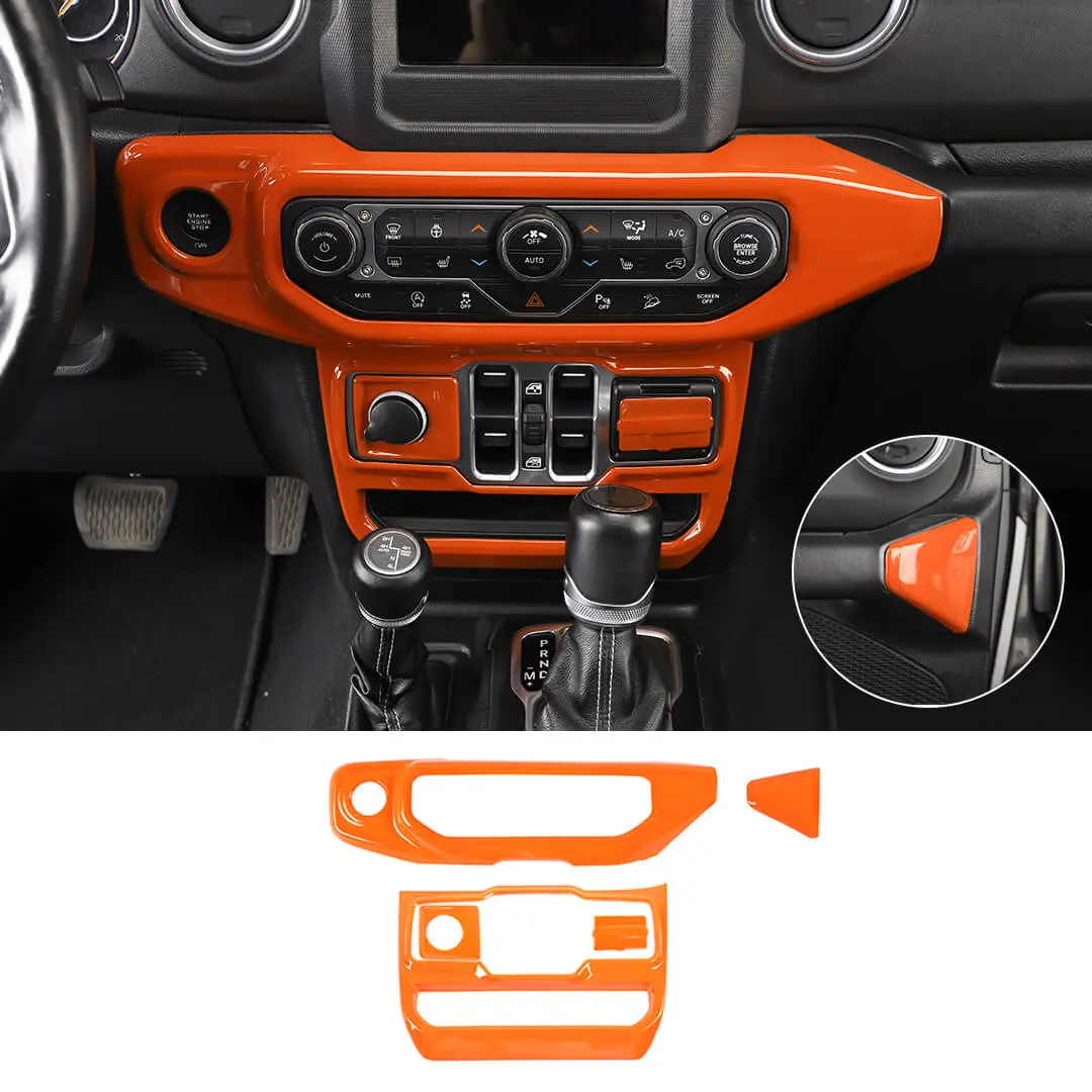 For 2018-2023 Jeep Wrangler JL & Gladiator JT Window Control Air Conditioning Control Panel Trim Cover Kit - Image 13
