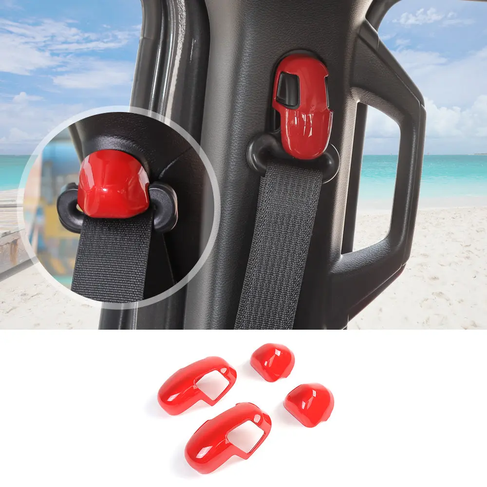 For 2018-2023 Jeep Wrangler JL JLU Interior Trim Full Set Available Separately Red - Image 68