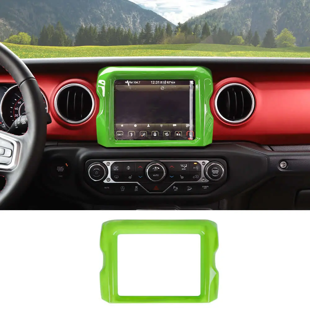 For 2018–2023 Jeep Wrangler JL, JLU & Gladiator JT Rubicon Screen Navigation Bezel Cover Trim – Center Display Accent Frame - Image 15