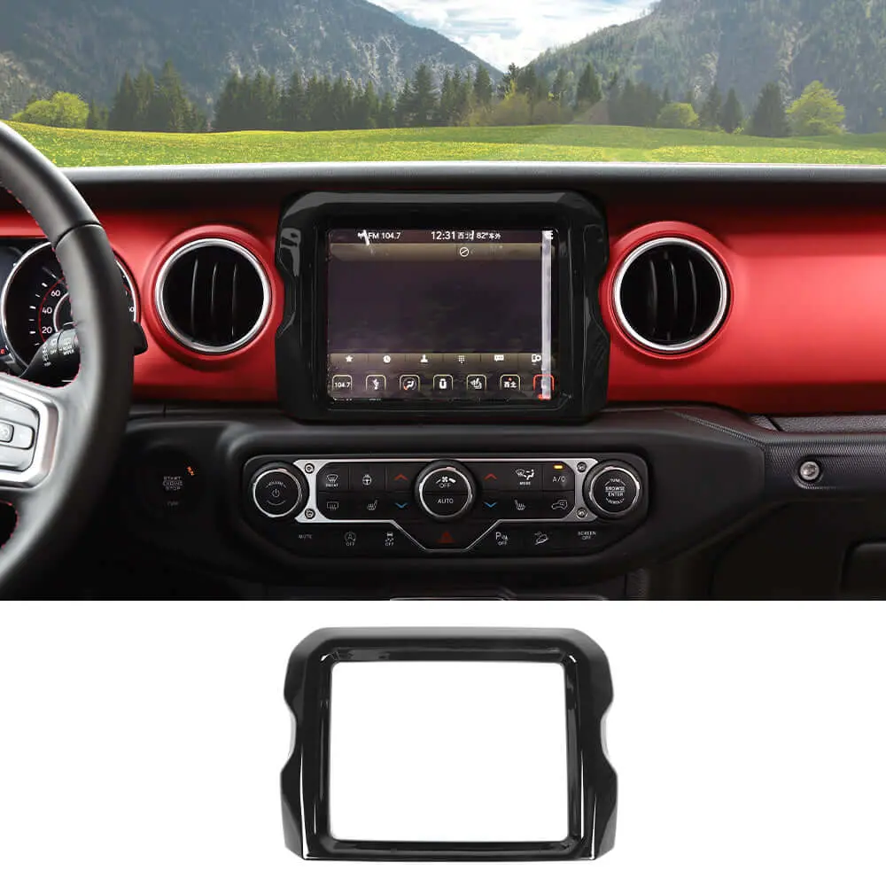 For 2018–2023 Jeep Wrangler JL, JLU & Gladiator JT Rubicon Screen Navigation Bezel Cover Trim – Center Display Accent Frame - Image 19