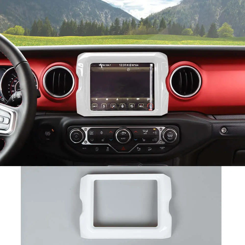For 2018–2023 Jeep Wrangler JL, JLU & Gladiator JT Rubicon Screen Navigation Bezel Cover Trim – Center Display Accent Frame - Image 20