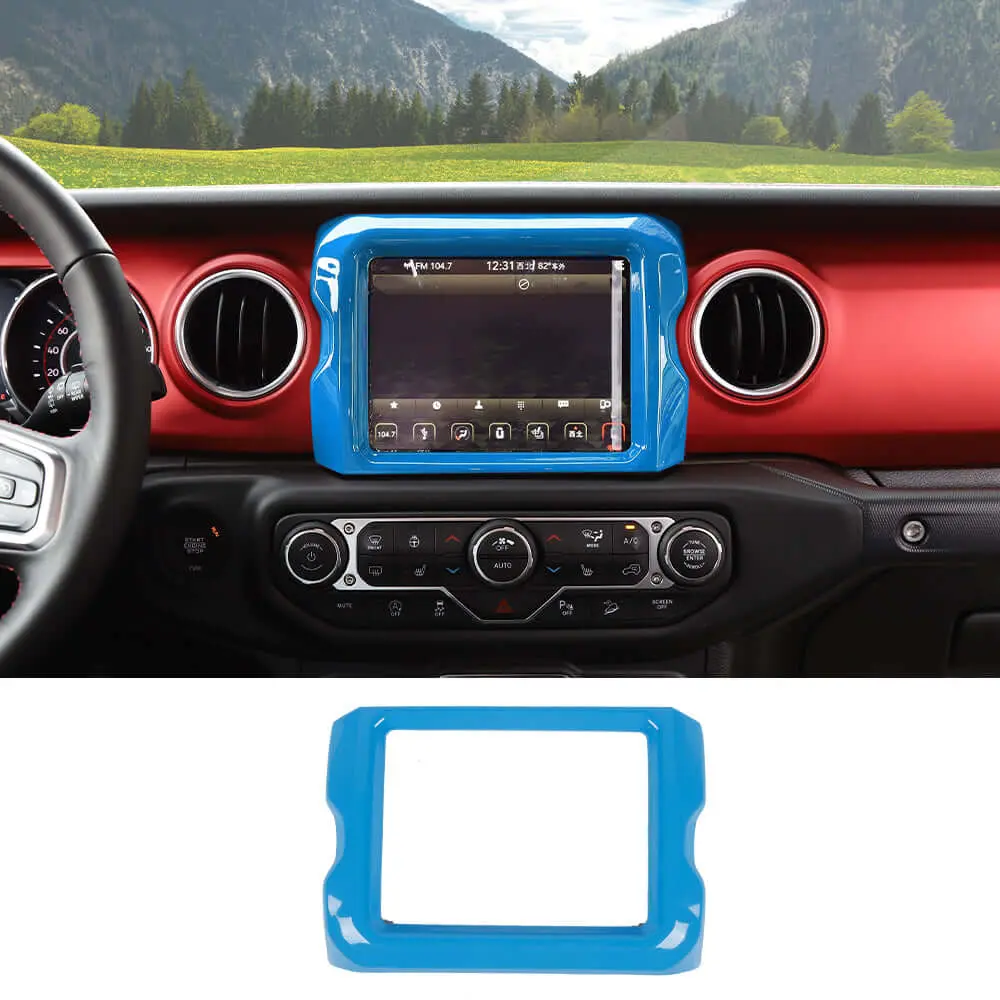 For 2018–2023 Jeep Wrangler JL, JLU & Gladiator JT Rubicon Screen Navigation Bezel Cover Trim – Center Display Accent Frame - Image 21