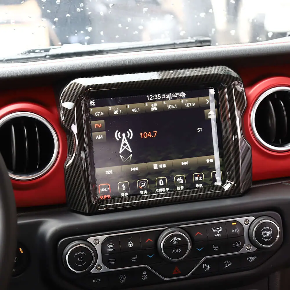 For 2018–2023 Jeep Wrangler JL, JLU & Gladiator JT Rubicon Screen Navigation Bezel Cover Trim – Center Display Accent Frame - Image 5