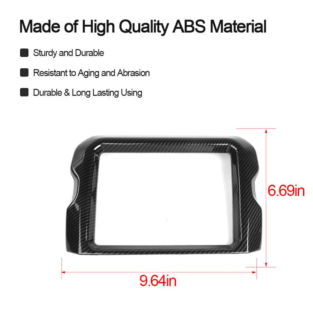 For 2018–2023 Jeep Wrangler JL, JLU & Gladiator JT Rubicon Screen Navigation Bezel Cover Trim – Center Display Accent Frame - Image 8