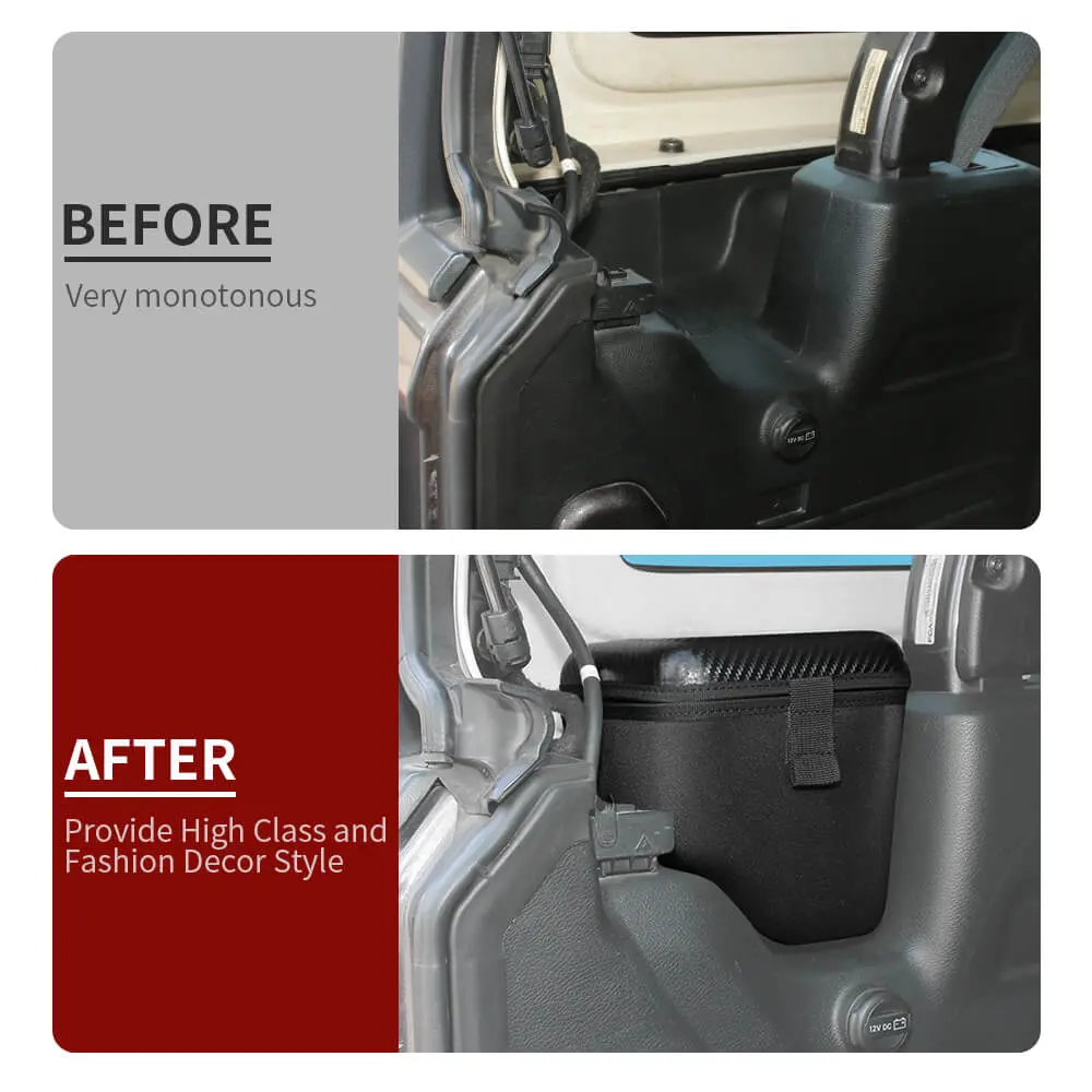 For 2018-2023 Jeep Wrangler JLU 4 Door Rear Trunk Side Storage Bag Pockets Box - Image 2