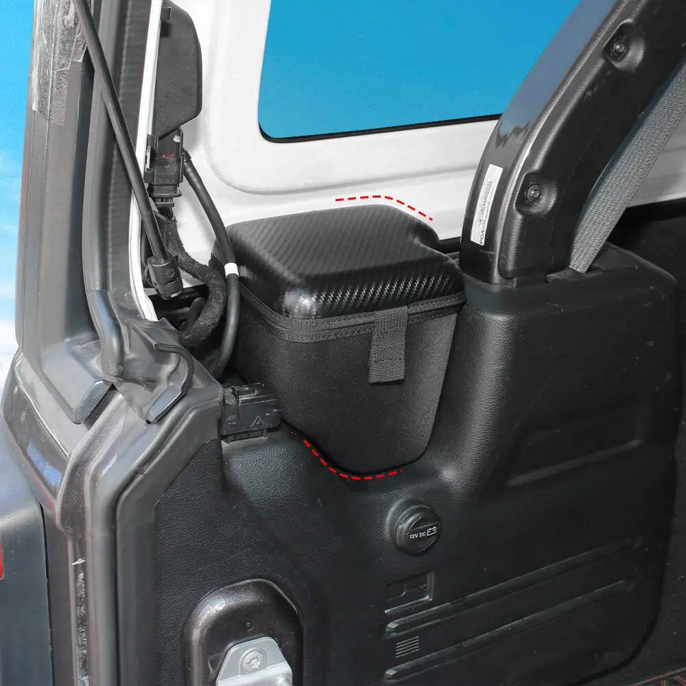 For 2018-2023 Jeep Wrangler JLU 4 Door Rear Trunk Side Storage Bag Pockets Box - Image 3