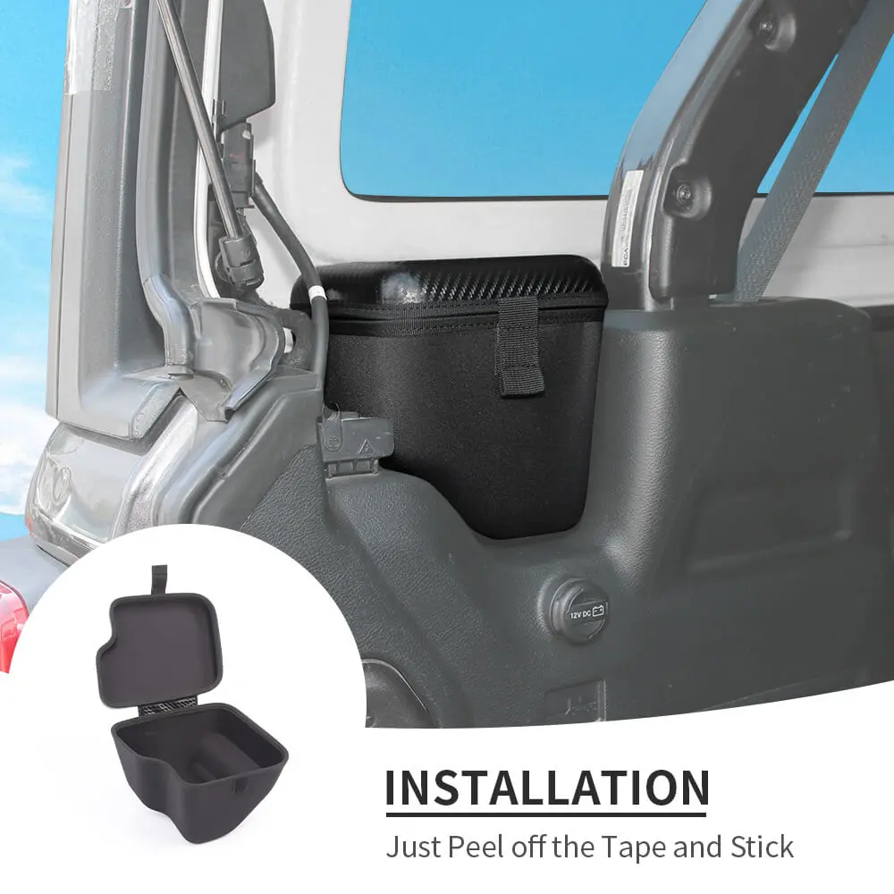 For 2018-2023 Jeep Wrangler JLU 4 Door Rear Trunk Side Storage Bag Pockets Box - Image 7