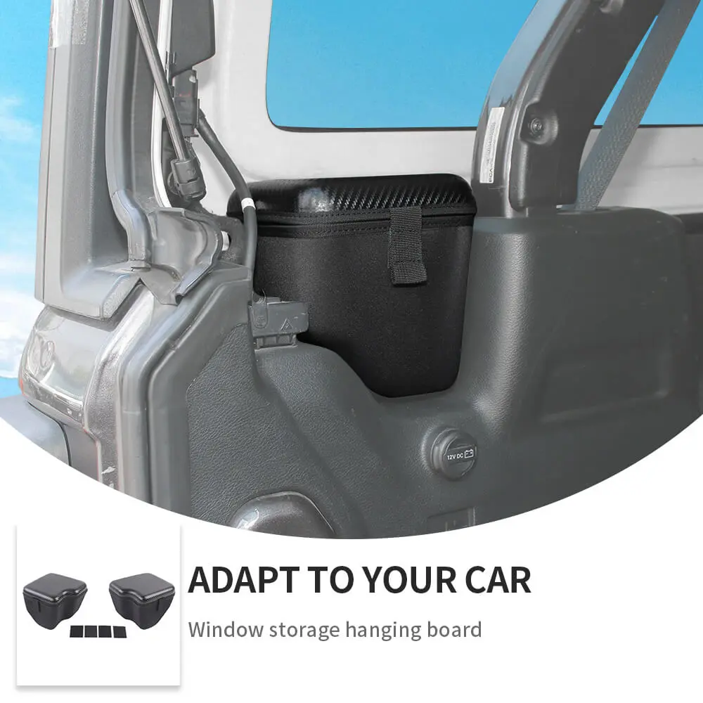 For 2018-2023 Jeep Wrangler JLU 4 Door Rear Trunk Side Storage Bag Pockets Box - Image 9
