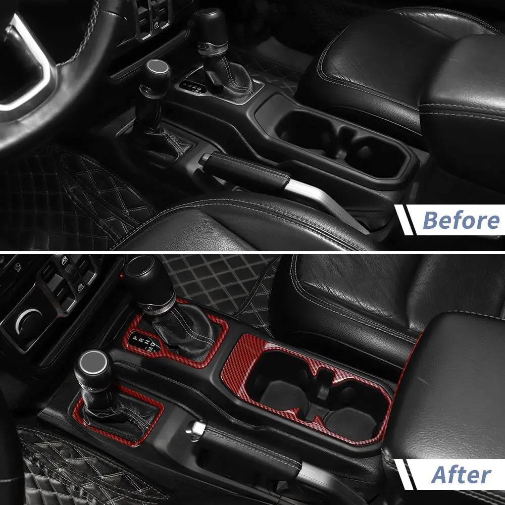 For 2018-2023 Jeep Wrangler JL & Gladiator JT 21-Piece Interior Dash & Center Console Accent Cover Trim Kit - Image 2