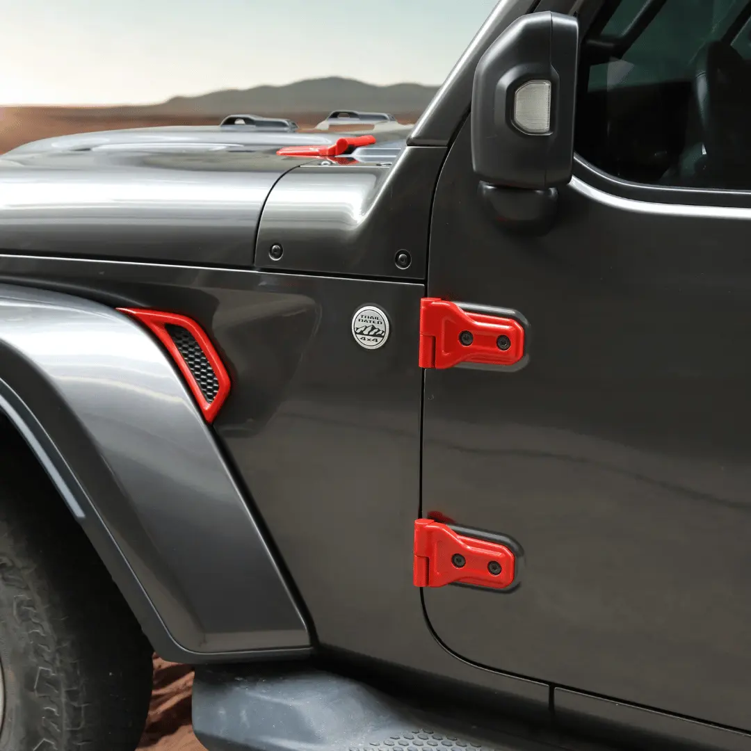 For 2020-2025 Jeep Gladiator 24PCS Exterior Trim Kits Door & Hood Hinge Covers - Image 10