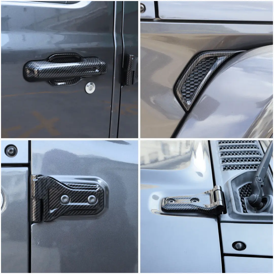 For 2020-2025 Jeep Gladiator 24PCS Exterior Trim Kits Door & Hood Hinge Covers - Image 11