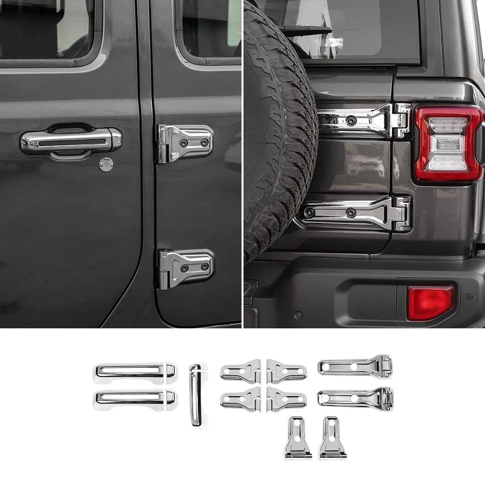 For 2018-2025 Jeep Wrangler JL 2-Dr 11 x Door Handle/Door & Engine Hood & Spare Tire Bracket Hinge Trim Cover - Image 20