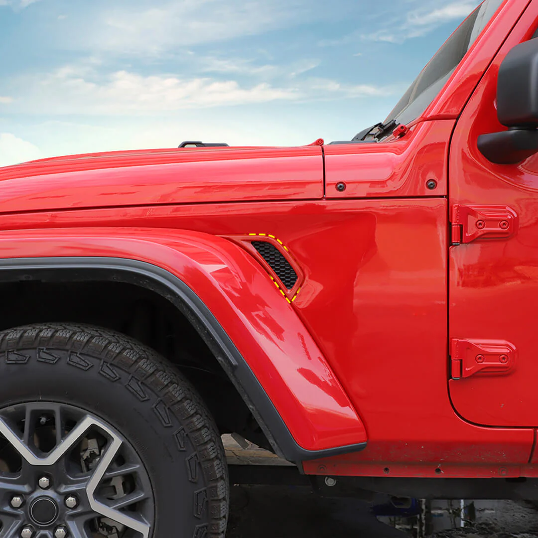 For 2018+ Jeep Wrangler JL 4-Door Version Exterior Car Door Hinge Handle Shell Cover Trim Kit (22 pcs) - Image 15