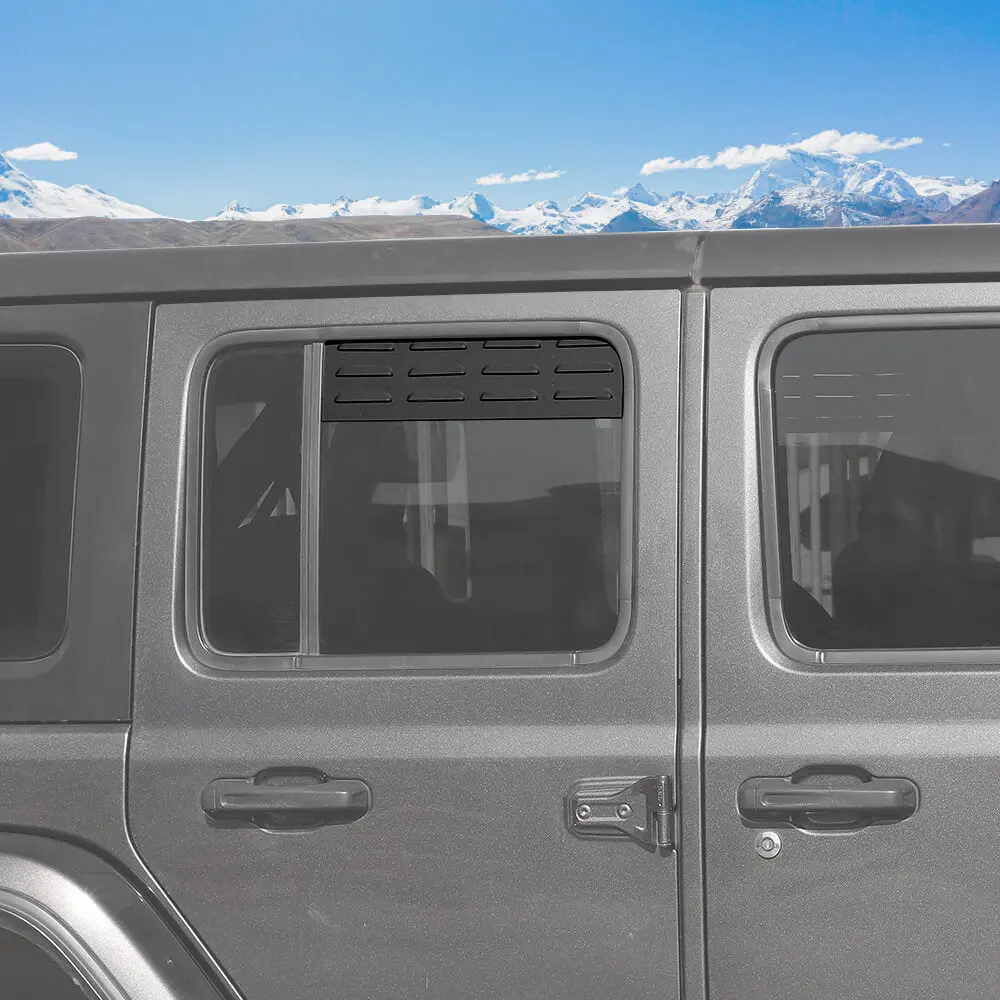 For 2018+ Jeep Wrangler JL 4Door Rear Door Window Louver Air Vent Panel Trim Cover - Image 4
