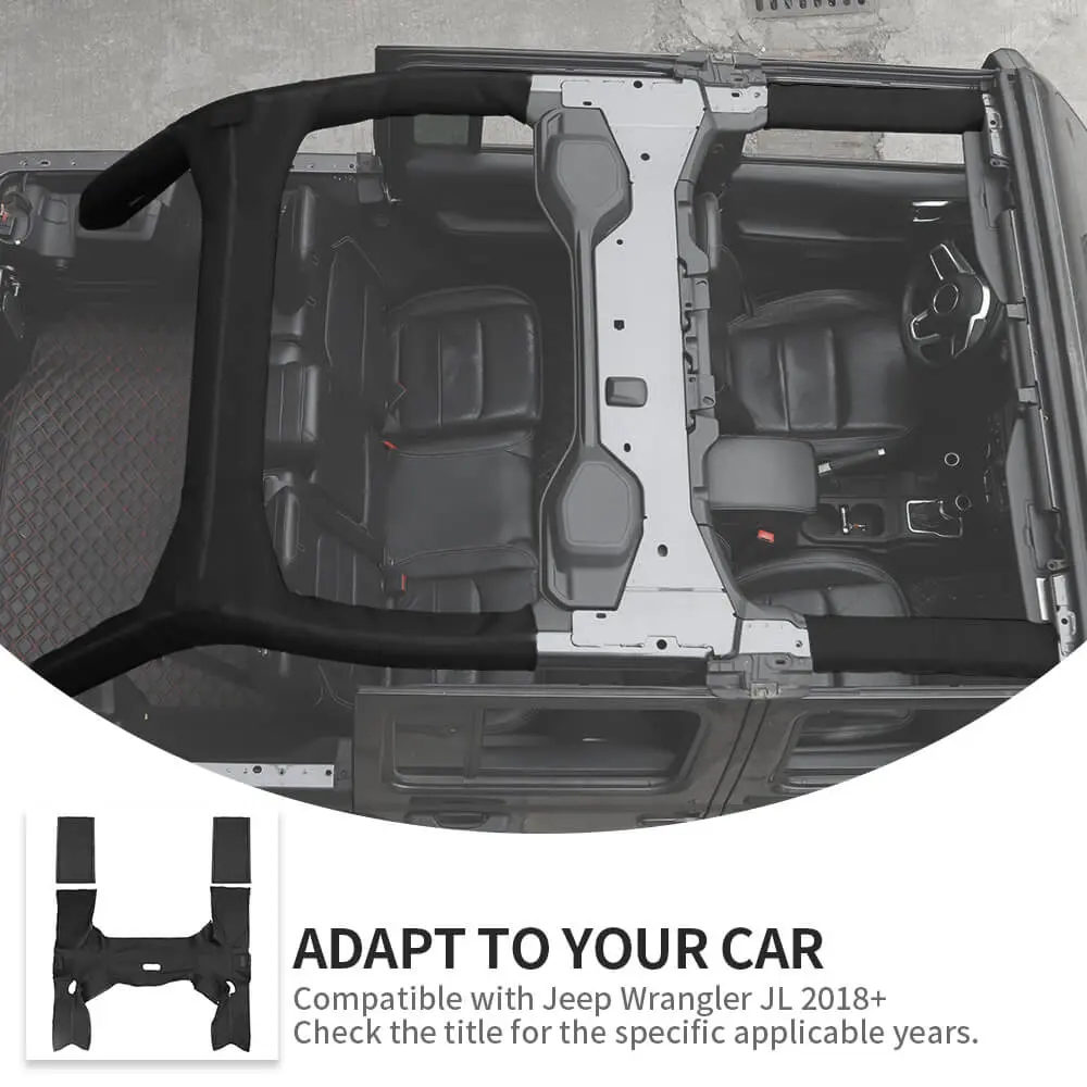 For 2018+ Jeep Wrangler JL JLU 4Door Roll Bar Cover Protect Prevent Scratch - Image 6