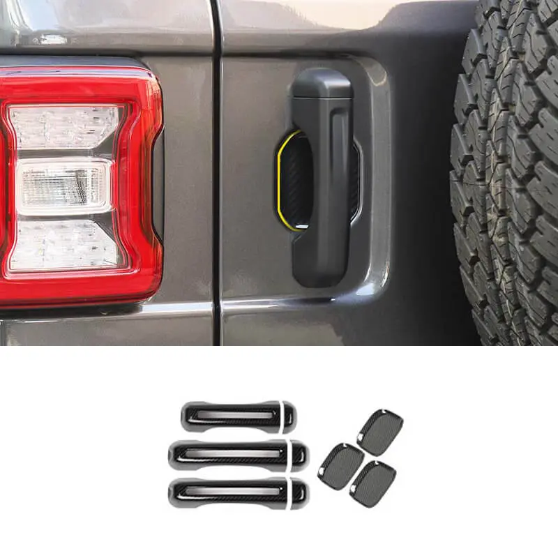 For 2018+ Jeep Wrangler JL 2-Door Car Handle Shell Door Bowl Cover Trim Decor (9 pcs)