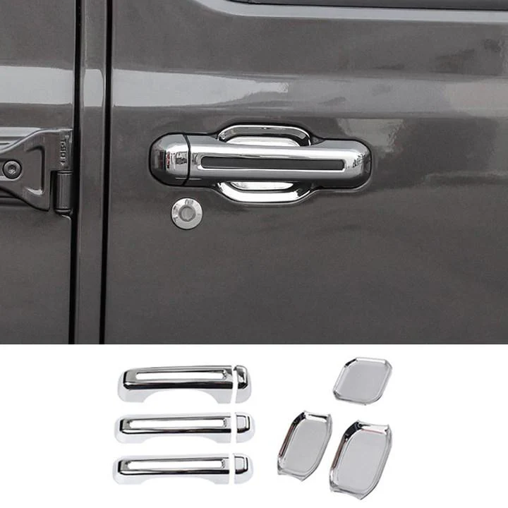 For 2018+ Jeep Wrangler JL 2-Door Car Handle Shell Door Bowl Cover Trim Decor (9 pcs) - Image 14