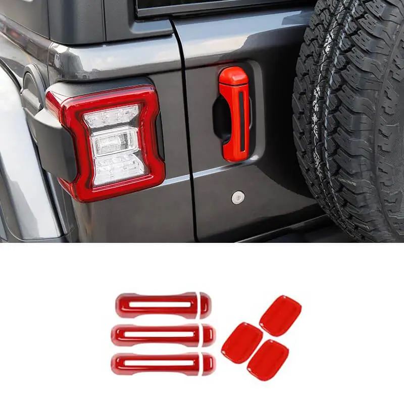 For 2018+ Jeep Wrangler JL 2-Door Car Handle Shell Door Bowl Cover Trim Decor (9 pcs) - Image 16