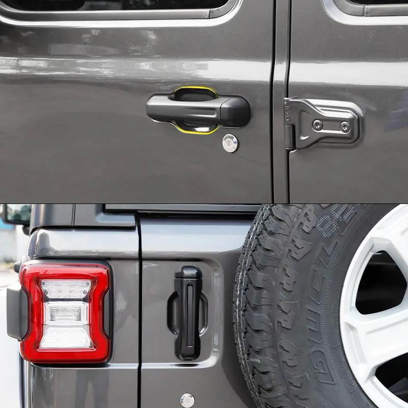 For 2018+ Jeep Wrangler JL 2-Door Car Handle Shell Door Bowl Cover Trim Decor (9 pcs) - Image 5