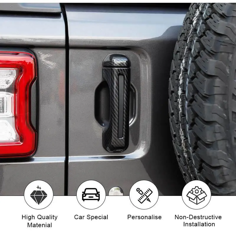 For 2018+ Jeep Wrangler JL 2-Door Car Handle Shell Door Bowl Cover Trim Decor (9 pcs) - Image 7