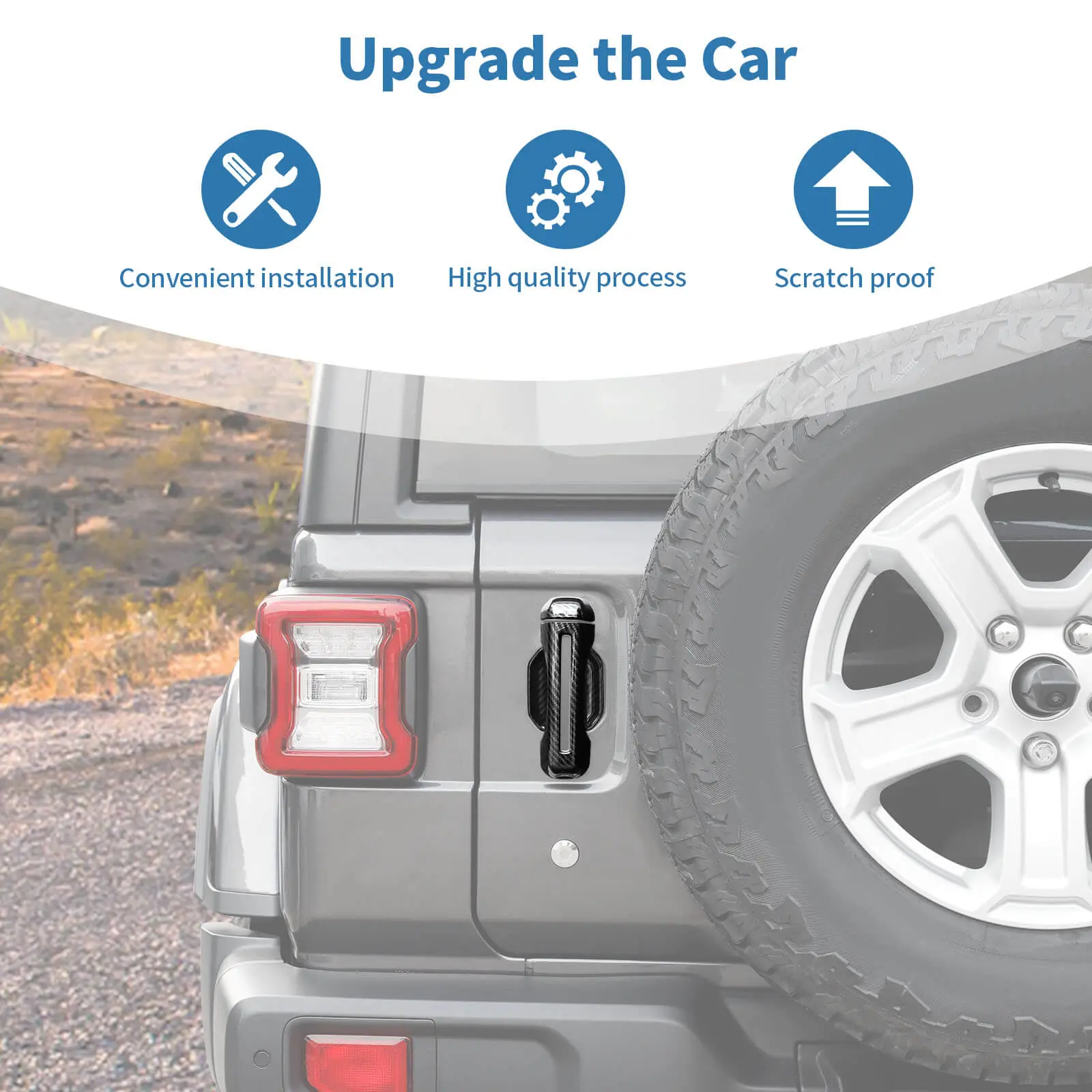 For 2018+ Jeep Wrangler JL 2-Door Car Handle Shell Door Bowl Cover Trim Decor (9 pcs) - Image 8
