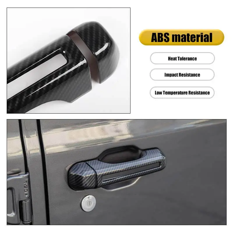 For 2018+ Jeep Wrangler JL 2-Door Car Handle Shell Door Bowl Cover Trim Decor (9 pcs) - Image 9