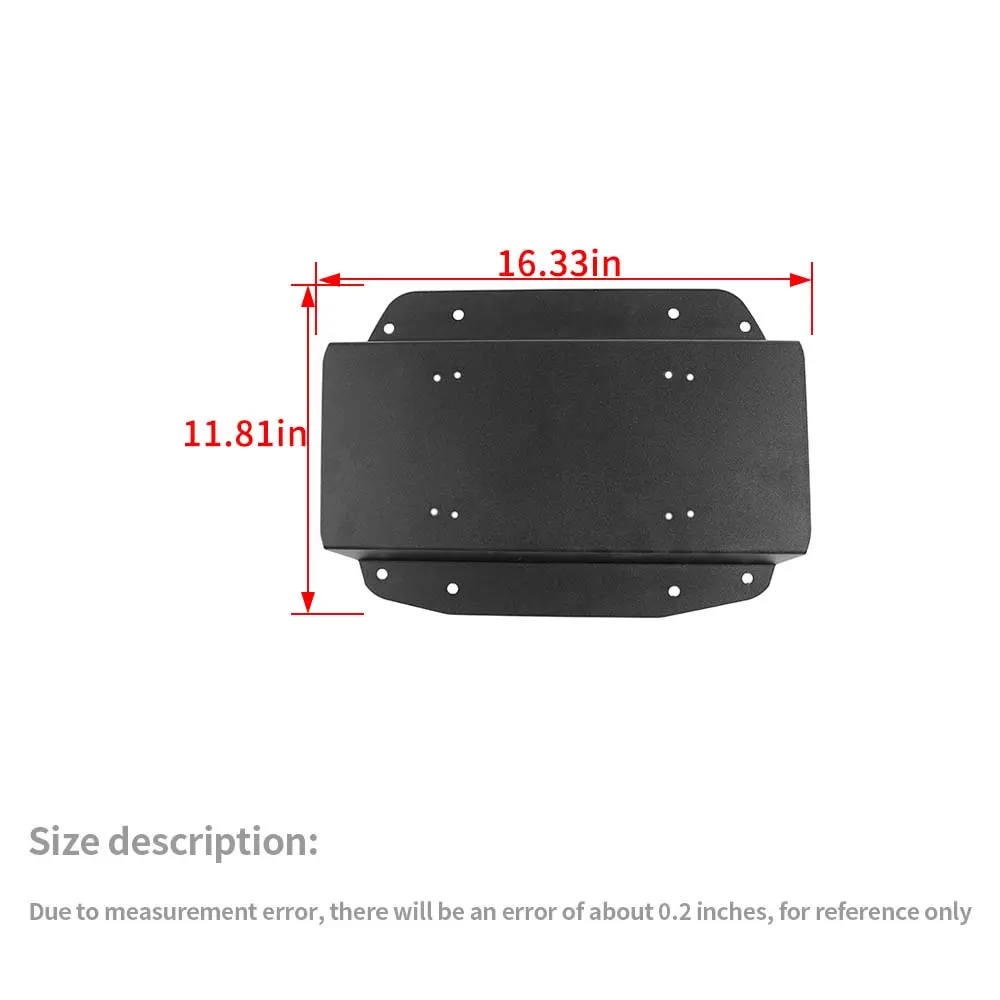 For 2018+ Jeep Wrangler JL Car Tailgate Spare Exhaust Tire License Plate Base - Image 6