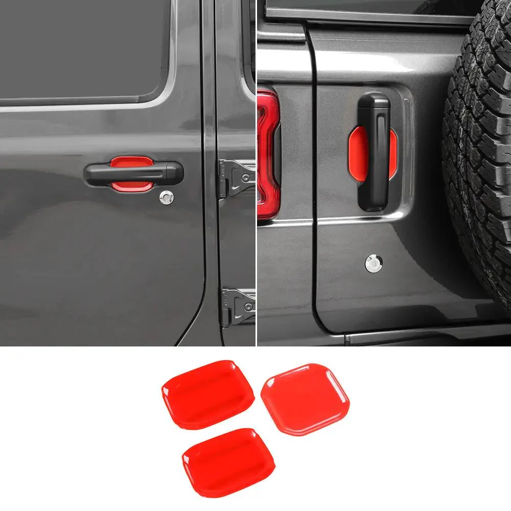 For 2018+ Jeep Wrangler JL Door Handle Bowl Trims 2Dr 3PCS