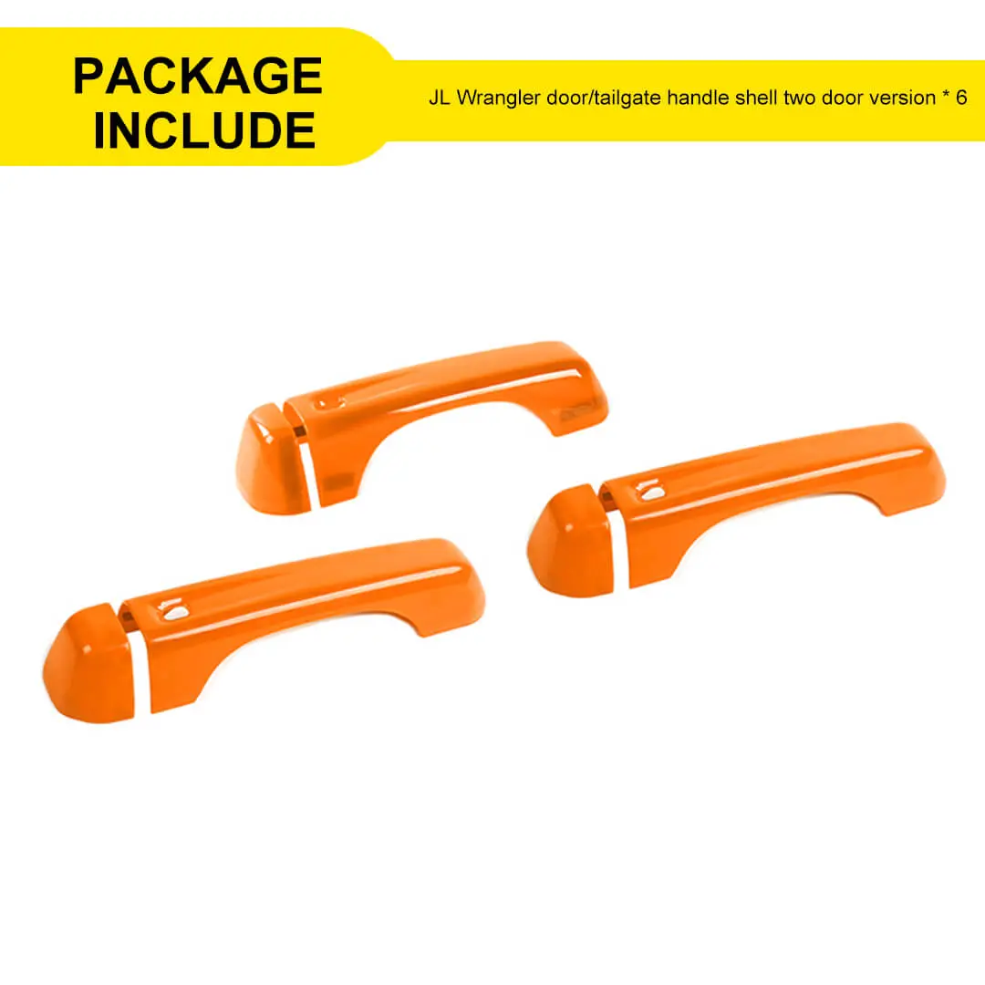 For 2018+ Jeep Wrangler JL Exterior Door Tailgate Handle Cover Trim Shell (3 pcs) - Image 11