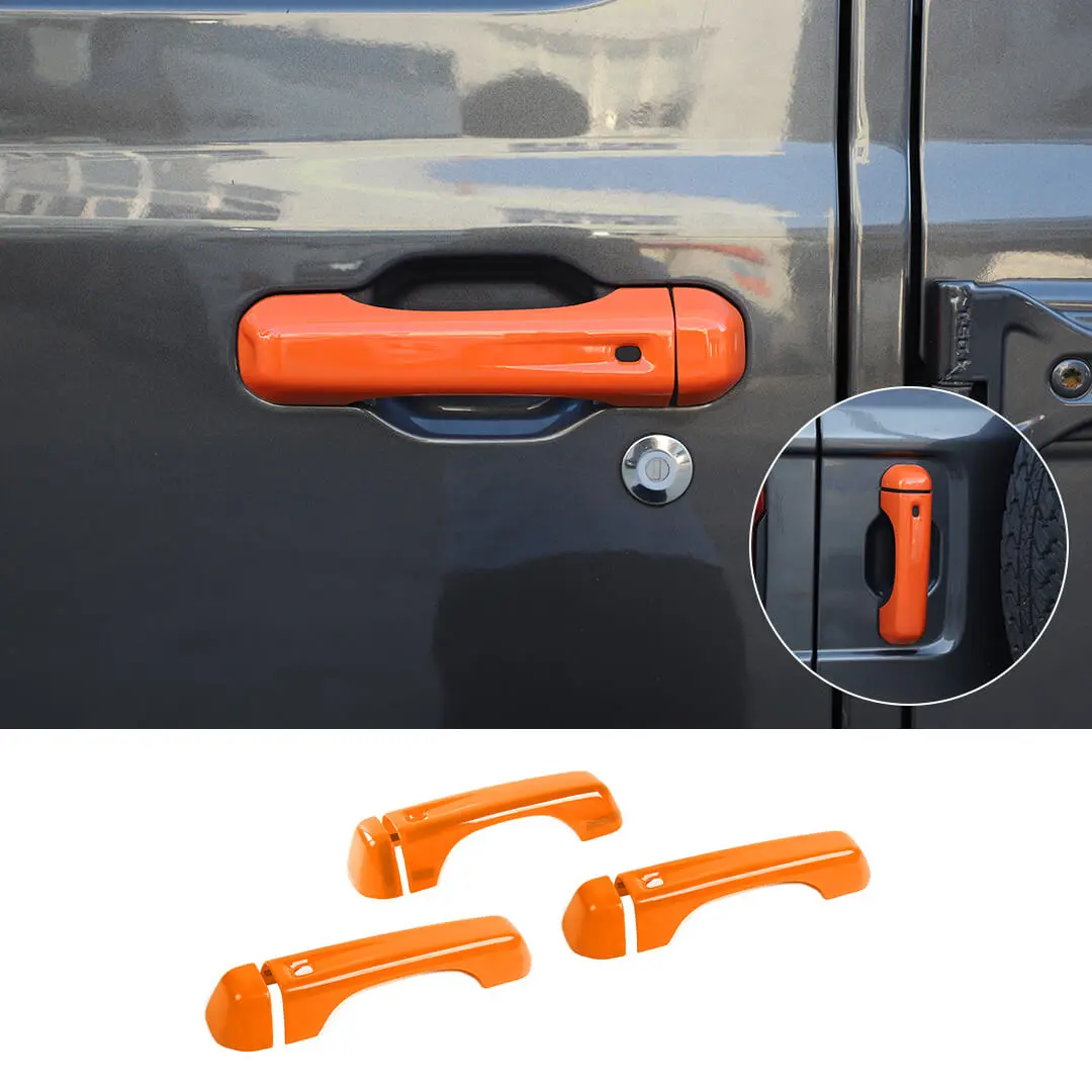 For 2018+ Jeep Wrangler JL Exterior Door Tailgate Handle Cover Trim Shell (3 pcs) - Image 12