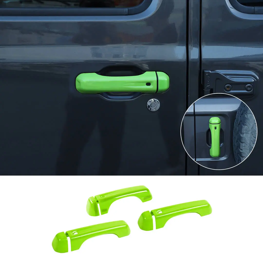 For 2018+ Jeep Wrangler JL Exterior Door Tailgate Handle Cover Trim Shell (3 pcs) - Image 13