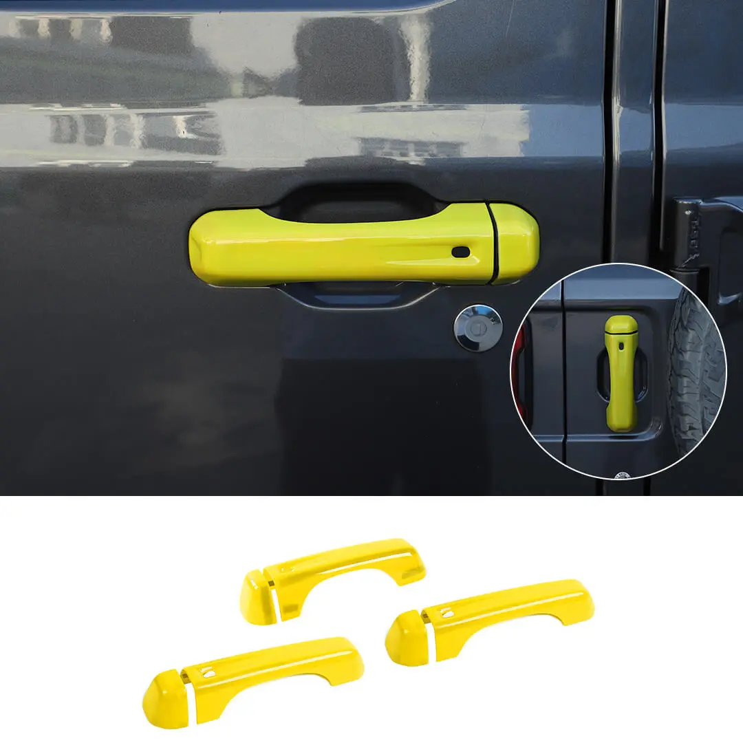 For 2018+ Jeep Wrangler JL Exterior Door Tailgate Handle Cover Trim Shell (3 pcs) - Image 14