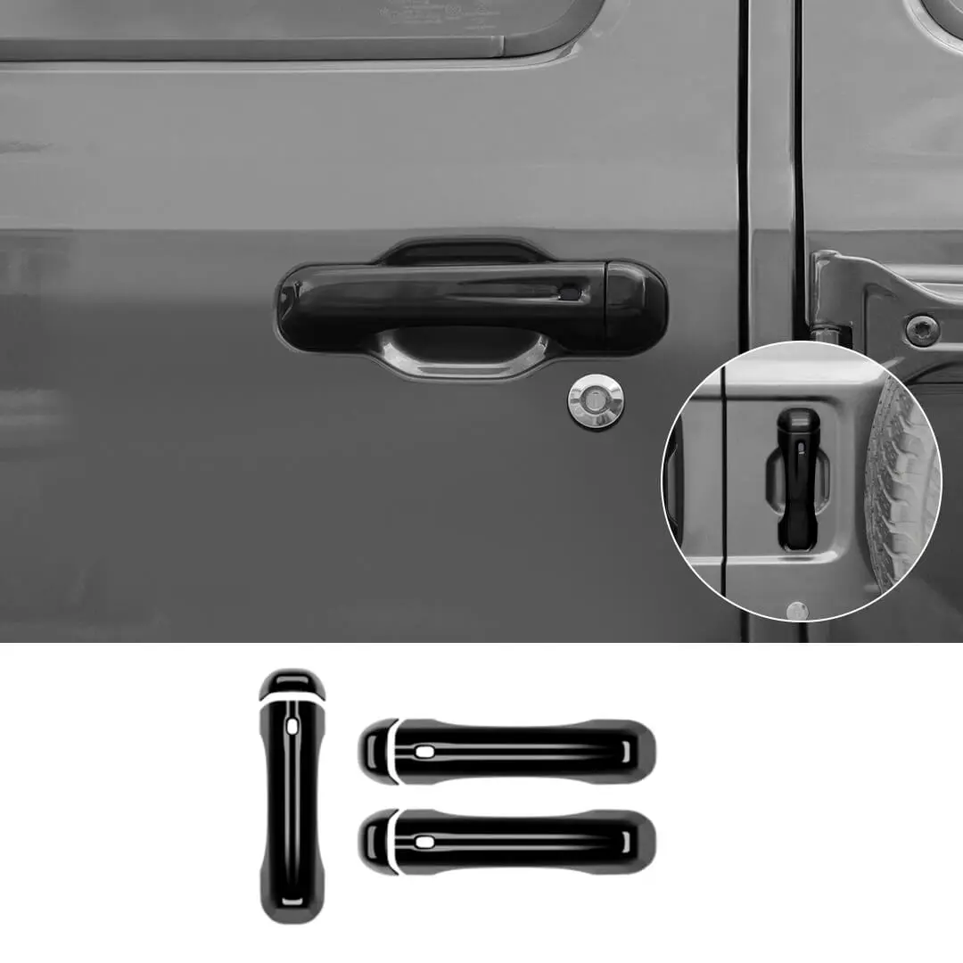 For 2018+ Jeep Wrangler JL Exterior Door Tailgate Handle Cover Trim Shell (3 pcs) - Image 17