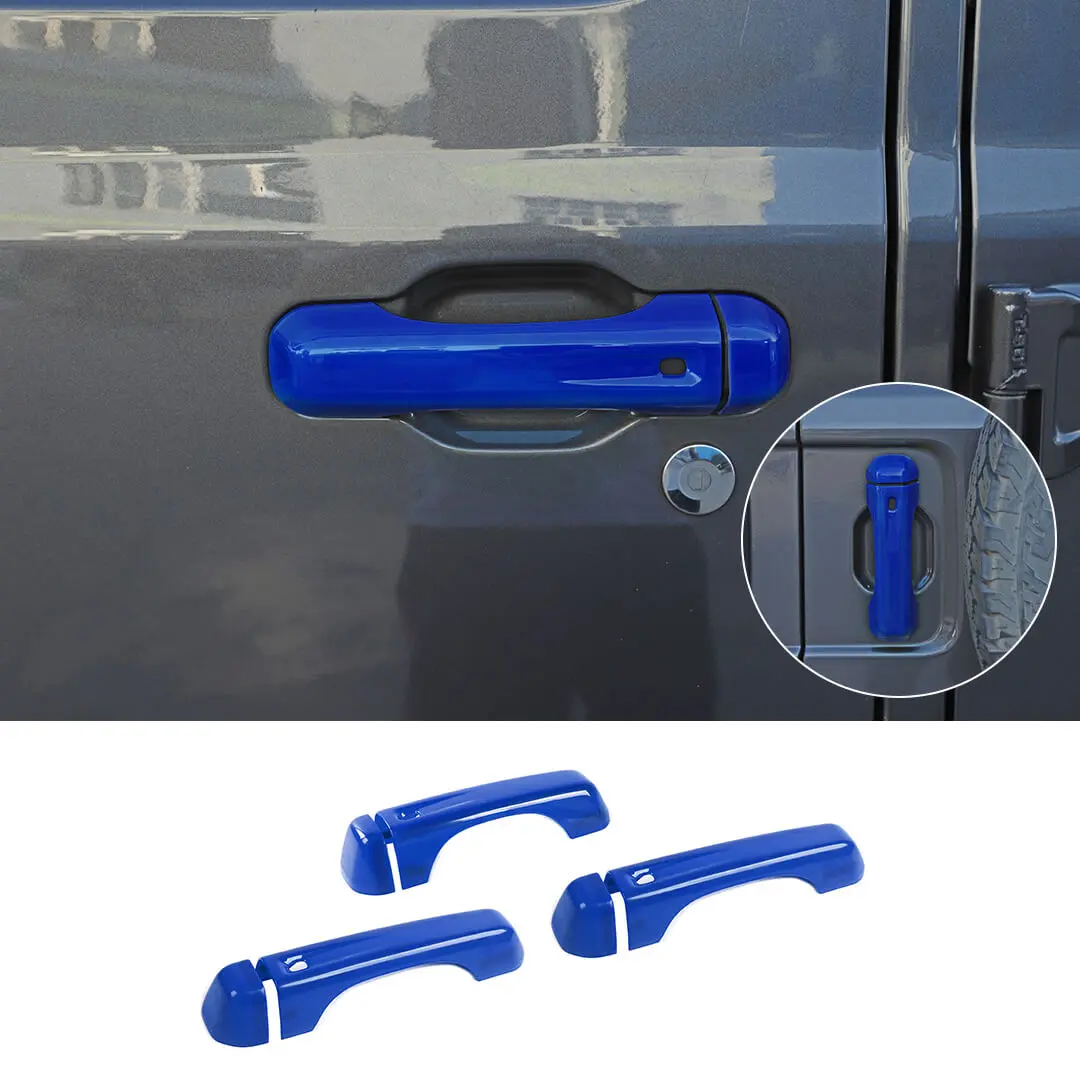 For 2018+ Jeep Wrangler JL Exterior Door Tailgate Handle Cover Trim Shell (3 pcs) - Image 19