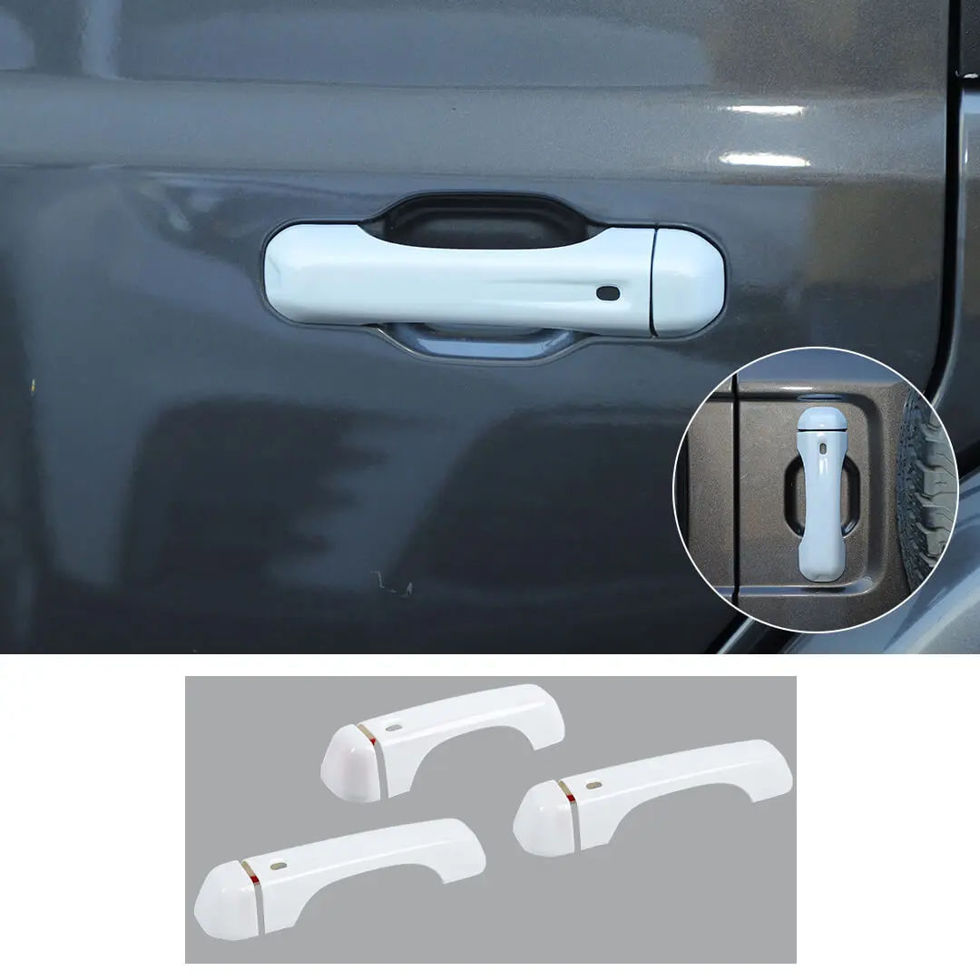 For 2018+ Jeep Wrangler JL Exterior Door Tailgate Handle Cover Trim Shell (3 pcs) - Image 20