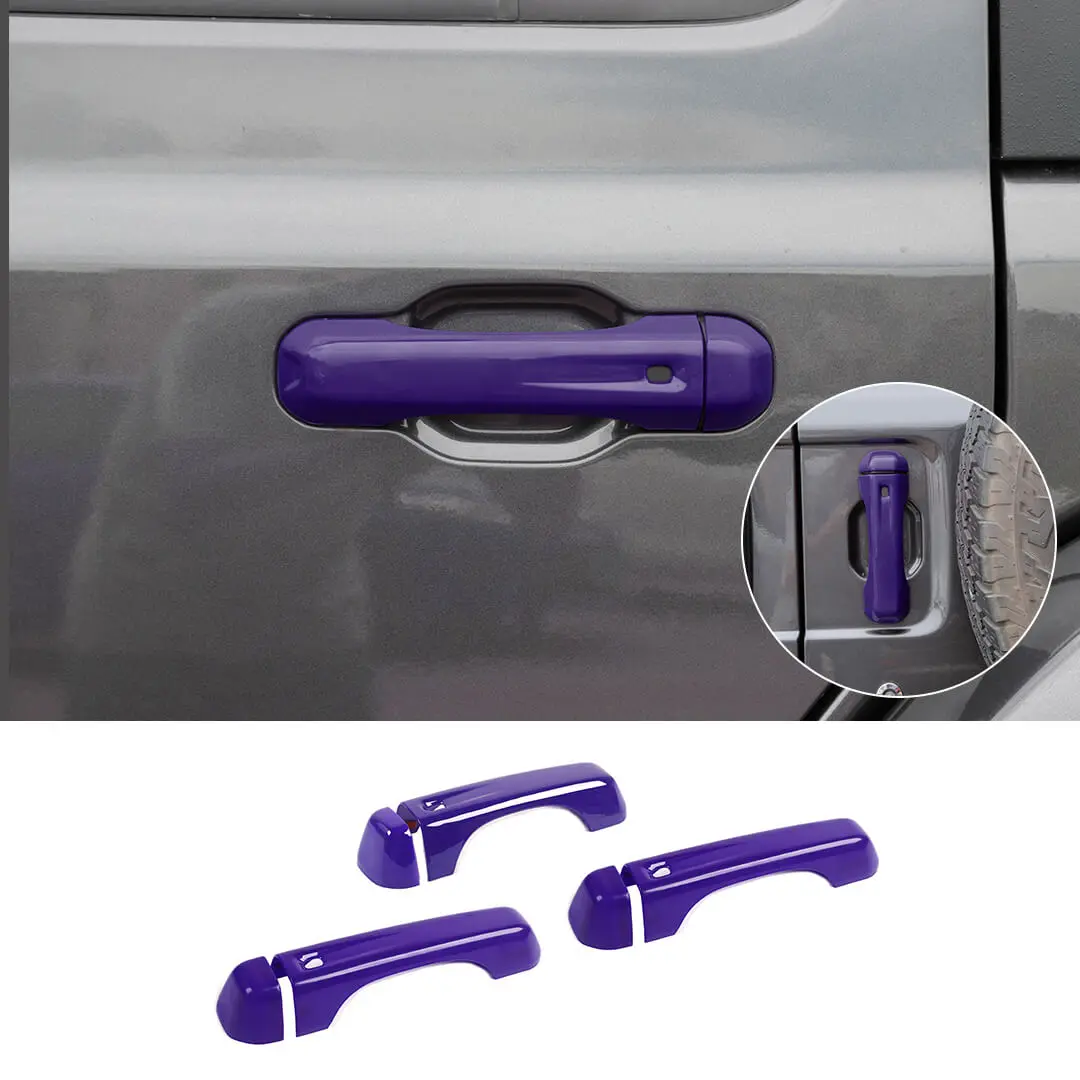For 2018+ Jeep Wrangler JL Exterior Door Tailgate Handle Cover Trim Shell (3 pcs) - Image 21