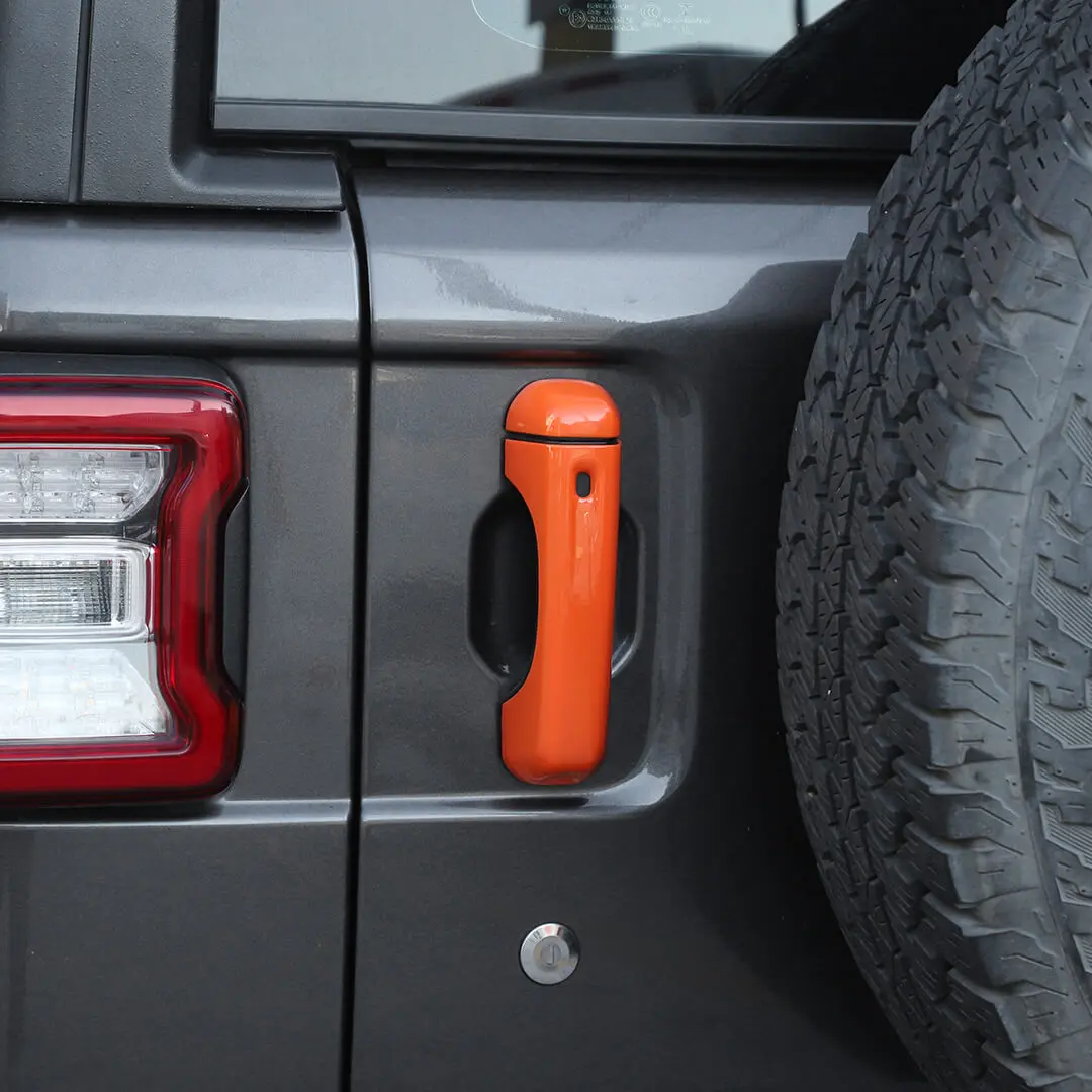 For 2018+ Jeep Wrangler JL Exterior Door Tailgate Handle Cover Trim Shell (3 pcs) - Image 3